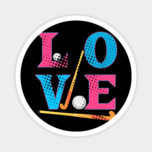 Vintage Love Field Hockey Magnet